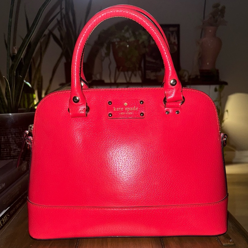 Kate Spade Rachelle Wellesley Small Red Leather Handbag